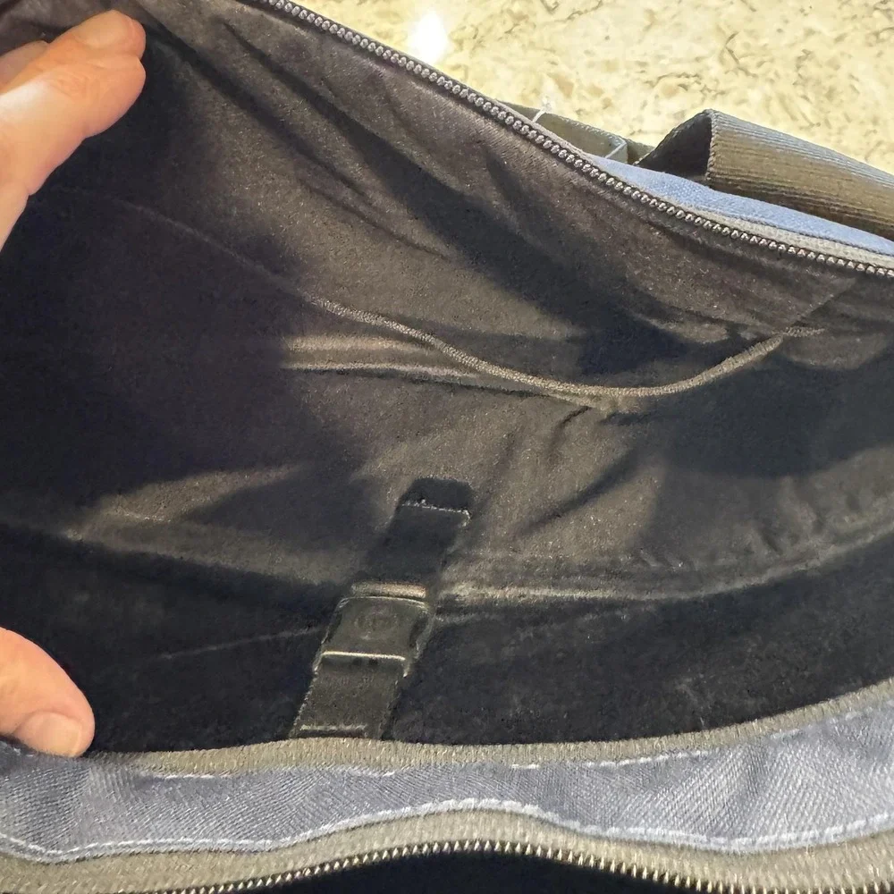 45L Navy Duffel Bag with Black Straps - Travel Weekend Bag